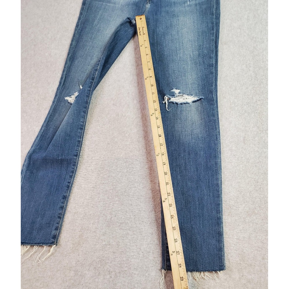 Joe's Jeans Womens 29 Blue High Rise Skinny Ankle Distressed Raw Hem Stretch - Picture 9 of 14